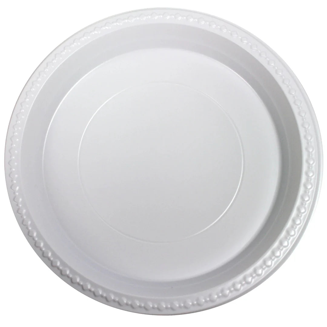 Plastic Plates White 100pcs